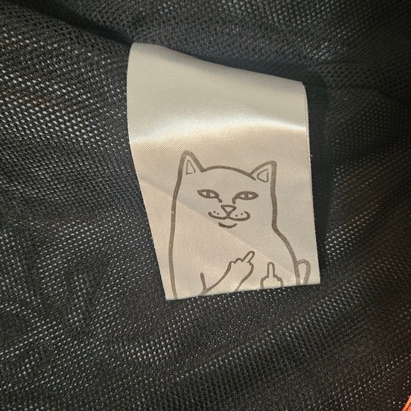 RIPNDIP Jacket Men's Size Small‎ Black Full Zip Windbreaker Cat Warrior Inferno - Picture 6 of 11